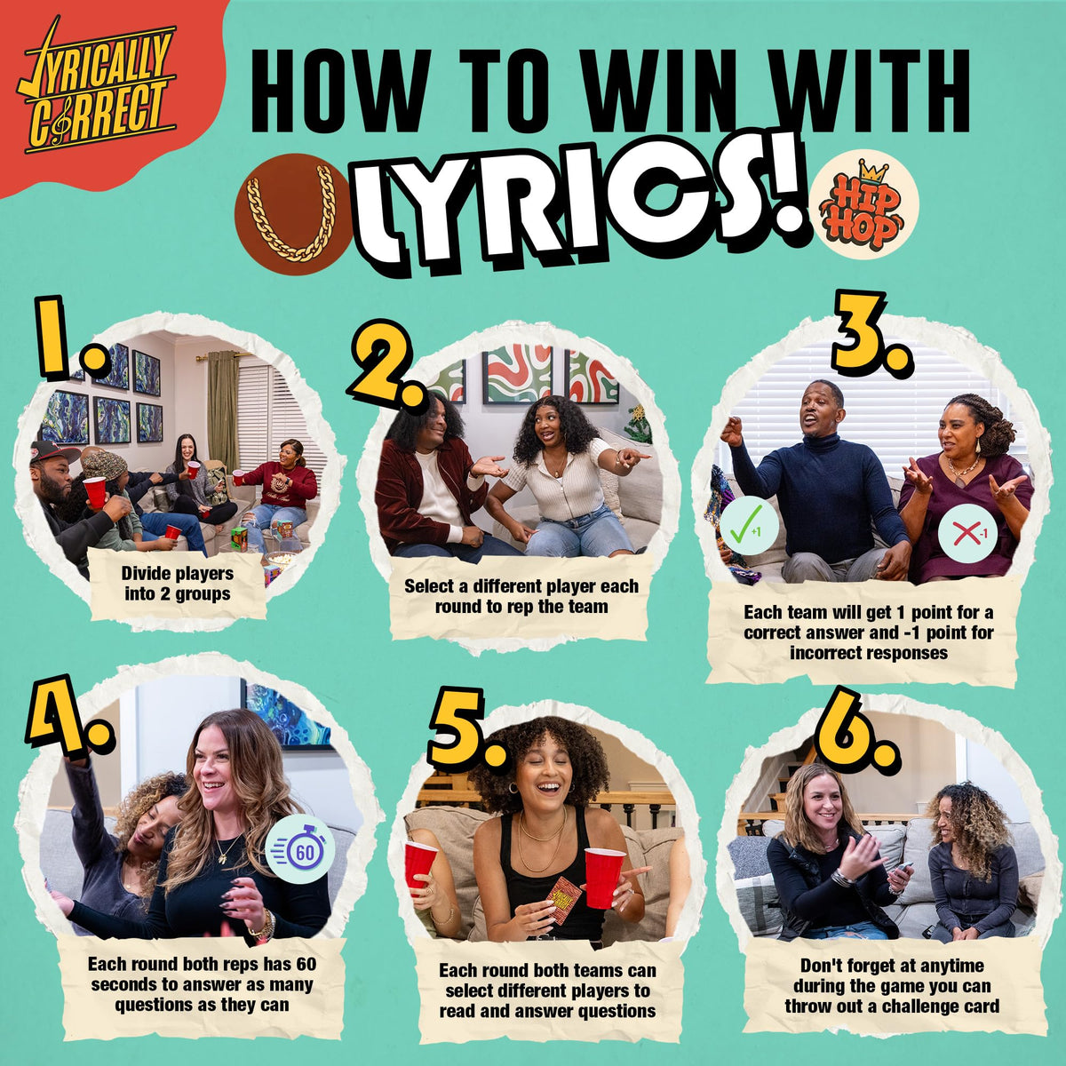 Lyrically Correct '90s & 2000s Pop Edition – Music Trivia Family Card Game