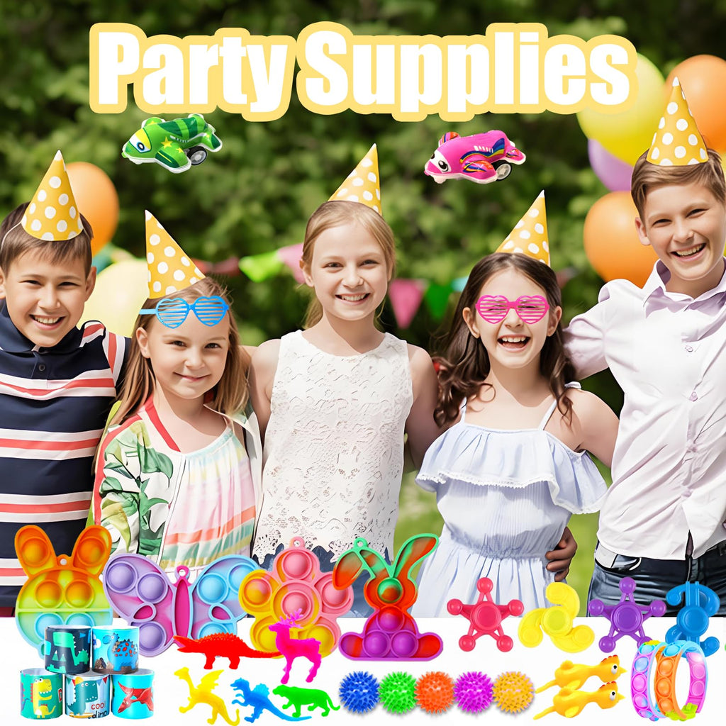 180 Party Favors for Kids, Fidget Toys Bulk, Treasure Box Toys for Classroom Prizes, Goodie Bag Stuffers Pinata Fillers, Carnival Birthday Stocking Stuffers for Boys Girls, Prize Box Toy