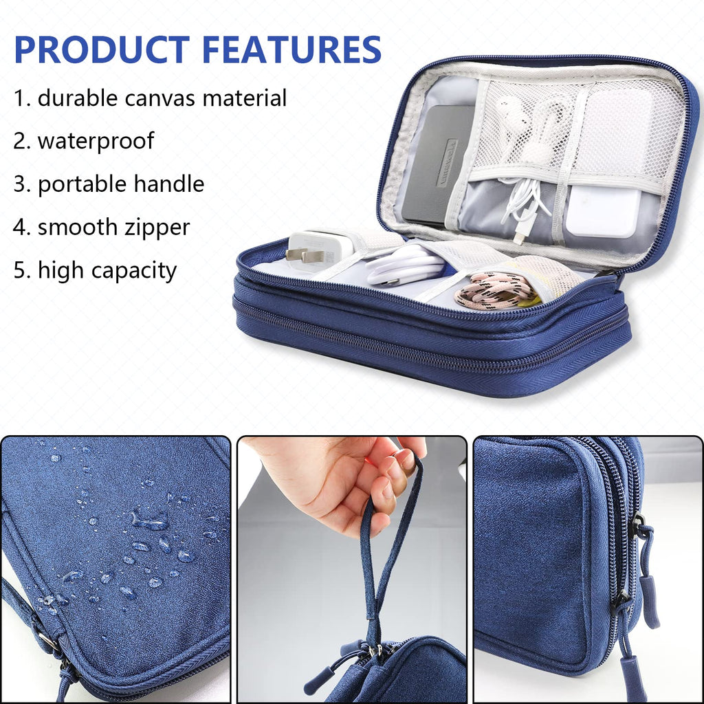 Teskyer Travel Cable Organiser Bag, Travel Essential, Black