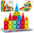 FNJO Mini Magnetic Tiles, 60PCS STEM Building Blocks Toy for Kids