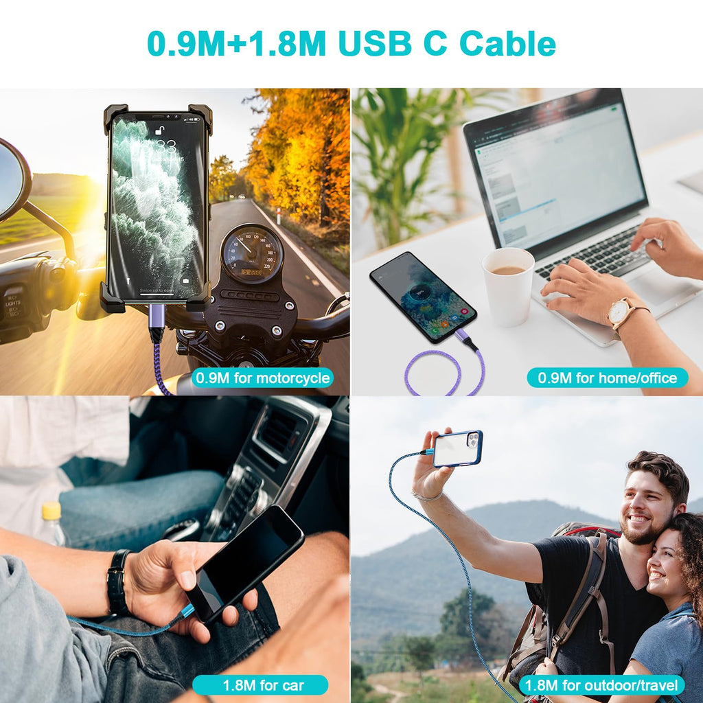 USB C Fast Charger Cable, [3Pack 3FT] Type C Samsung Charger Cable USB C