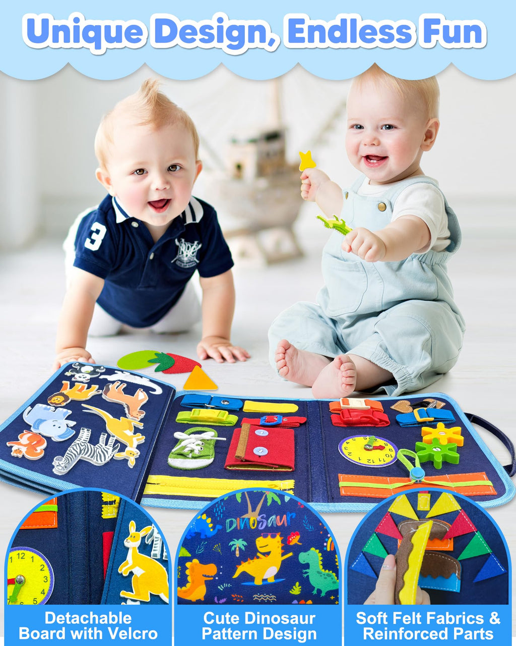Exorany Busy Board Montessori Toys for Toddler Girl Birthday Gift Busy Book