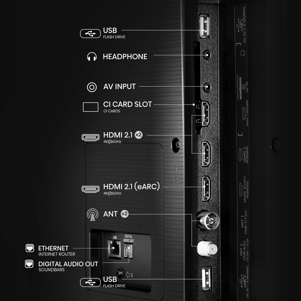 Hisense 55 Inch 55E6QTUK 4K Ultra HD Smart AI TV