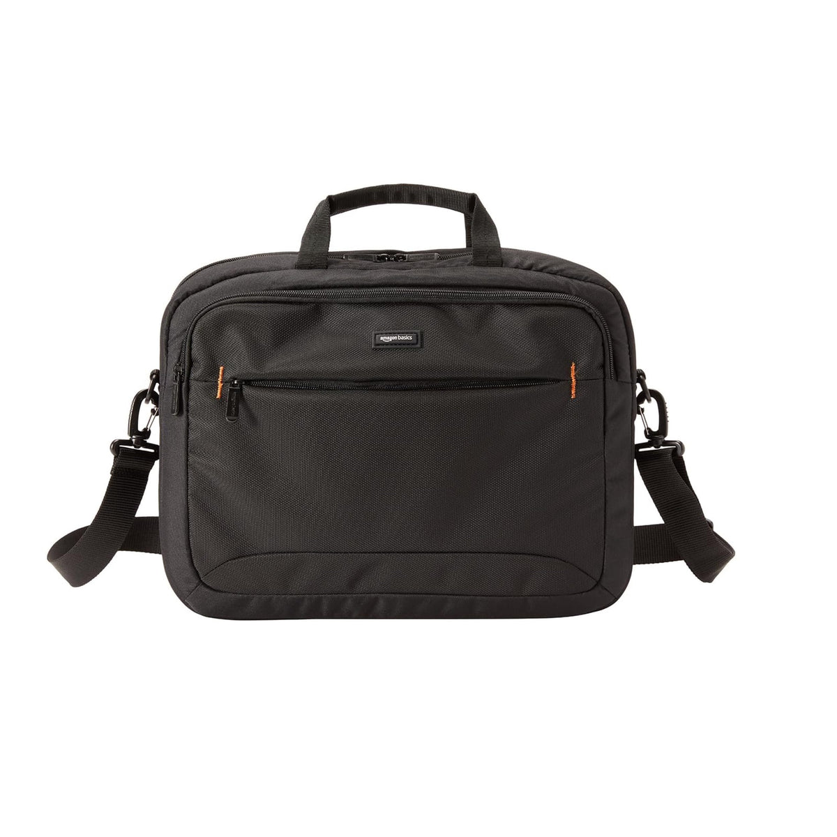 Amazon Basics Laptop Shoulder Bag, Slim 15.6 inch, Black, 1-Pack