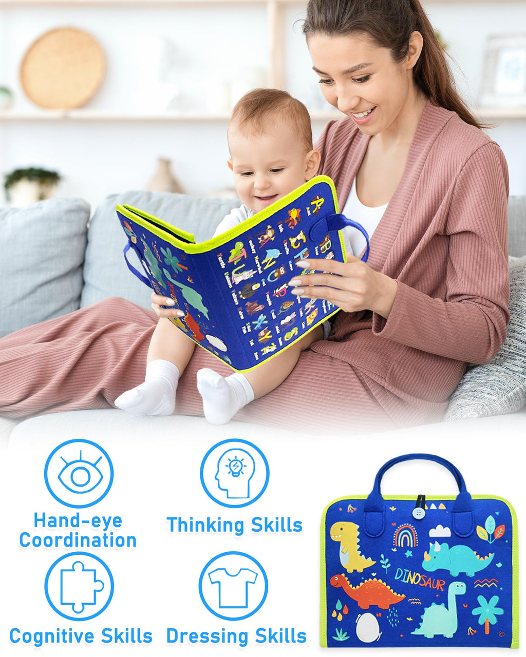 Exorany Busy Board Montessori Toys for Toddler Girl Birthday Gift Busy Book