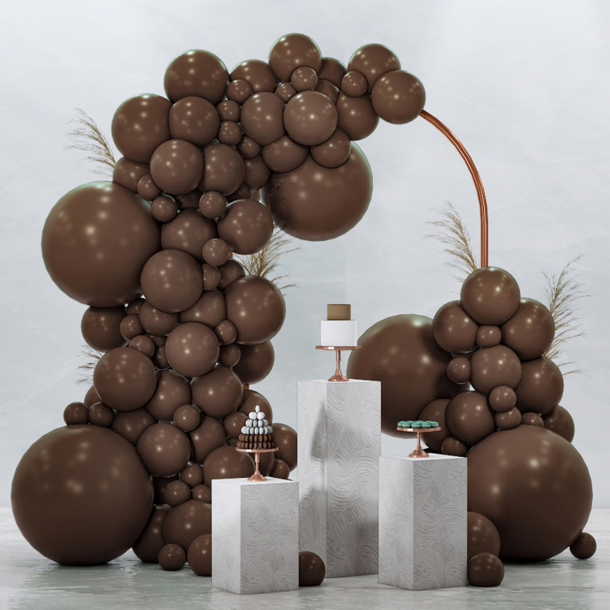 PartyWoo Dark Purple Balloons 120pcs Royal Purple Color Different Sizes