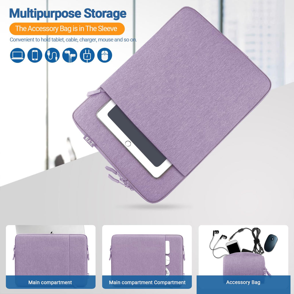 ZYB 16 Inch Laptop Sleeve Case,Shockproof Waterproof Notebook Case 16 Inch for 2021-2026 MacBook Pro 16 M5 M4 M3 M2 M1,16" Laptop Lenovo ThinkBook/IdeaPad HP Dell ASUS Acer Chromebook etc-Haze Blue