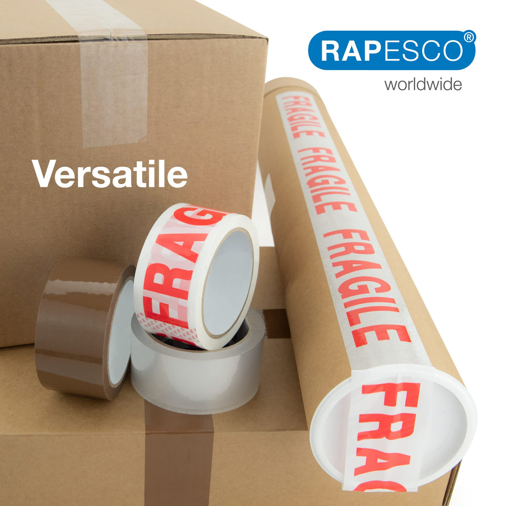 Rapesco 1697 Strong Packing Tape 50mm x 60m, Clear, Pack of 2