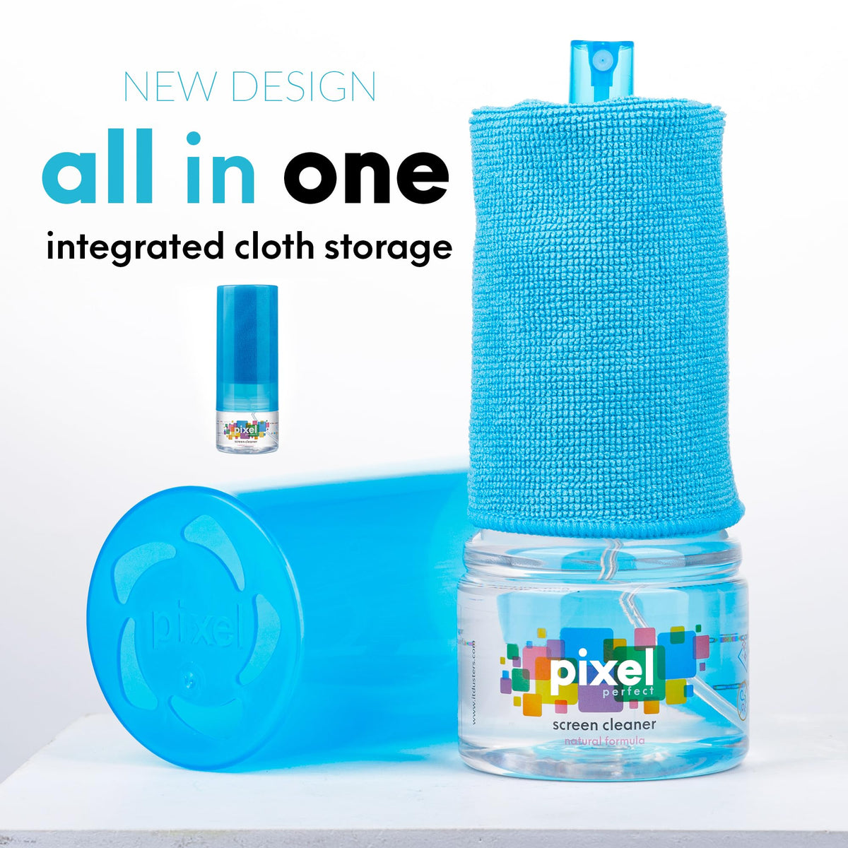 Pixel 500ml Screen Cleaner Spray & Microfiber Cloth Kit for LED, OLED, QLED, LCD TV, Laptops, Monitors, Phones, Tablets, Premium Natural Spray Cleaning Kit