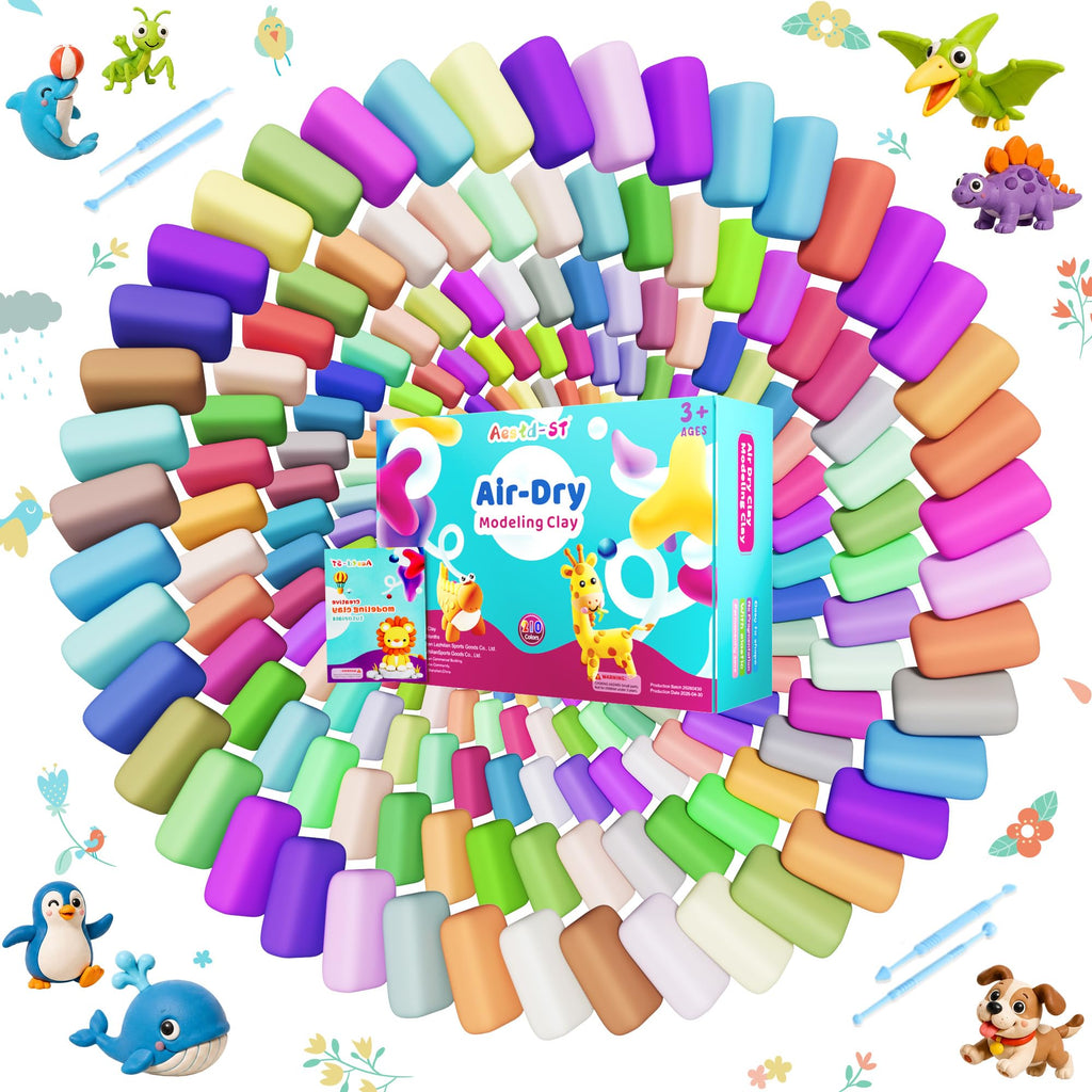 Aestd-ST Air Dry Clay 66 Colors, Modeling Clay for Kids, DIY Magic Clay