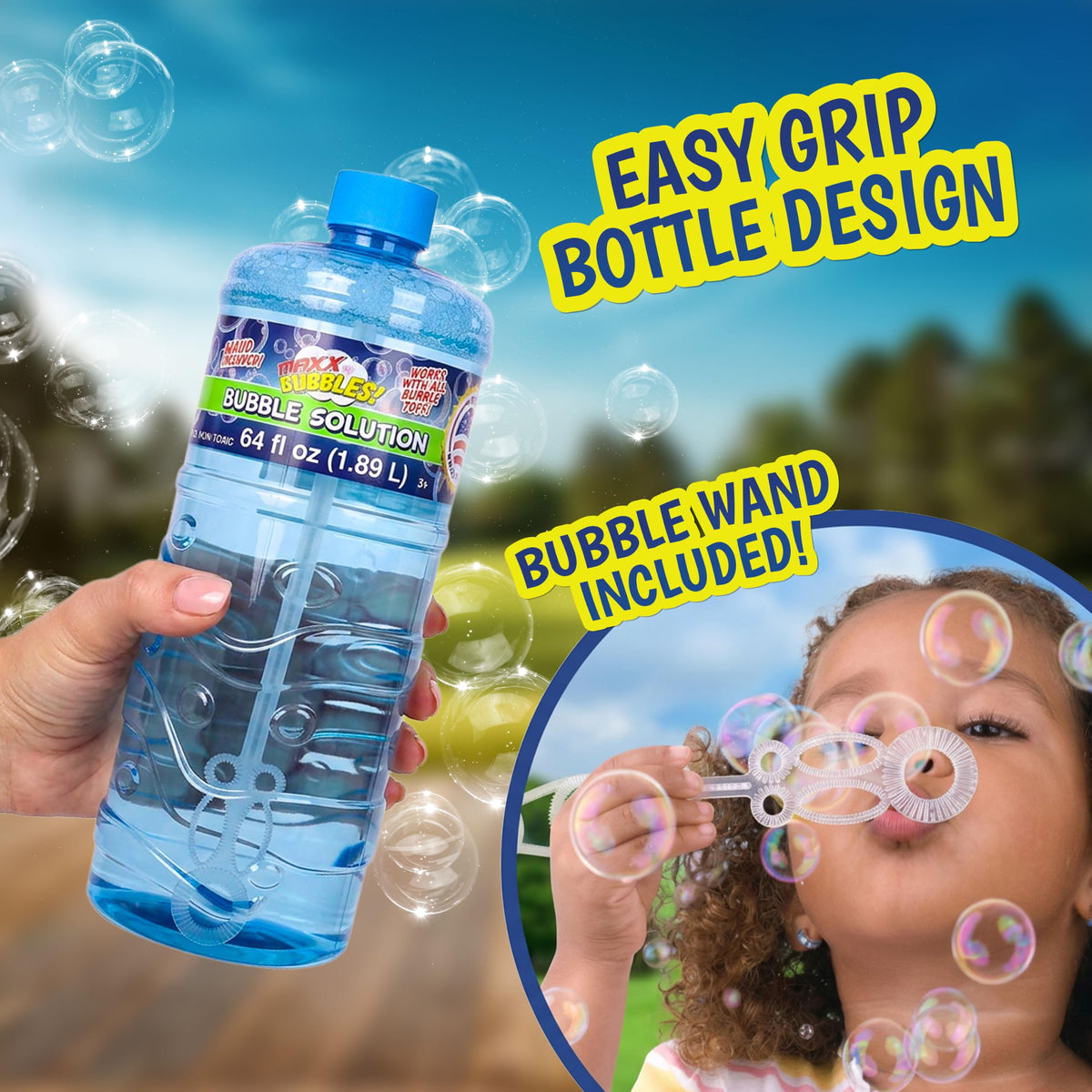 Sunny Days Entertainment Bubble Solution 64 oz - Non-Toxic - 3+ Years