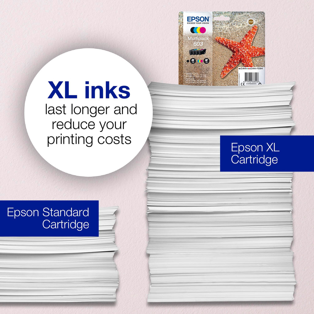 Epson 603 Starfish Genuine , 4-Colours Multipack Ink Cartridges
