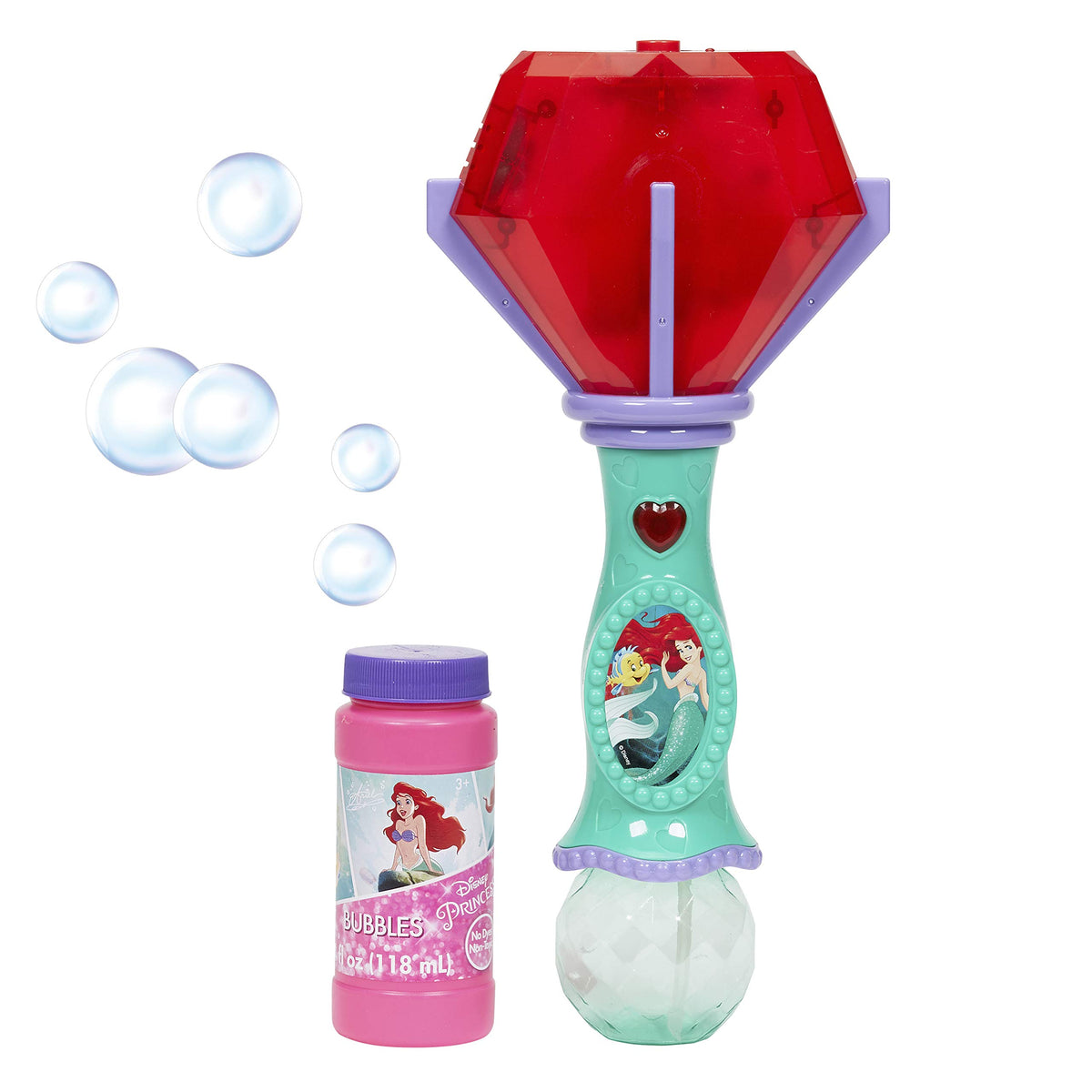 Little Kids Disney Mickey Mouse Light and Sound Musical Bubble Wand, Includes Bubble Solution, Multi (20511)