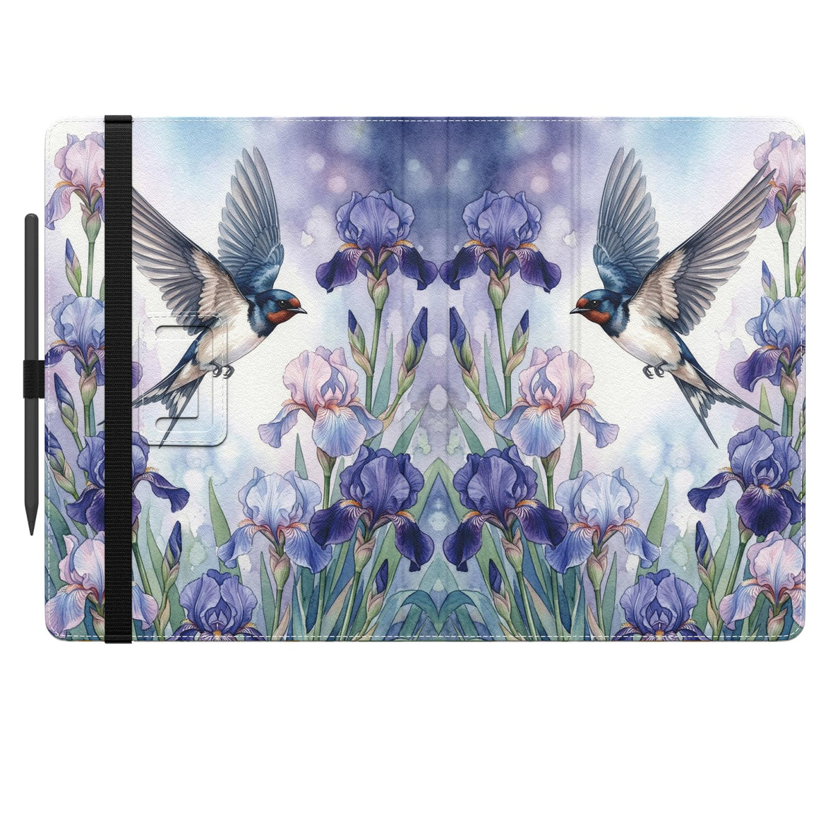 TiMOVO Universal Case for 10.1 Inch Android Tablet, Flowers on Purple