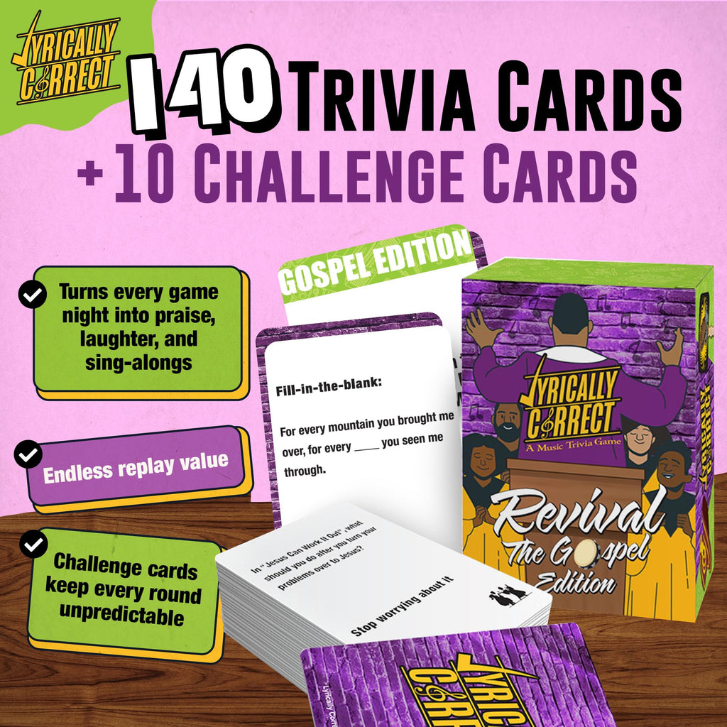 Lyrically Correct '90s & 2000s Pop Edition – Music Trivia Family Card Game