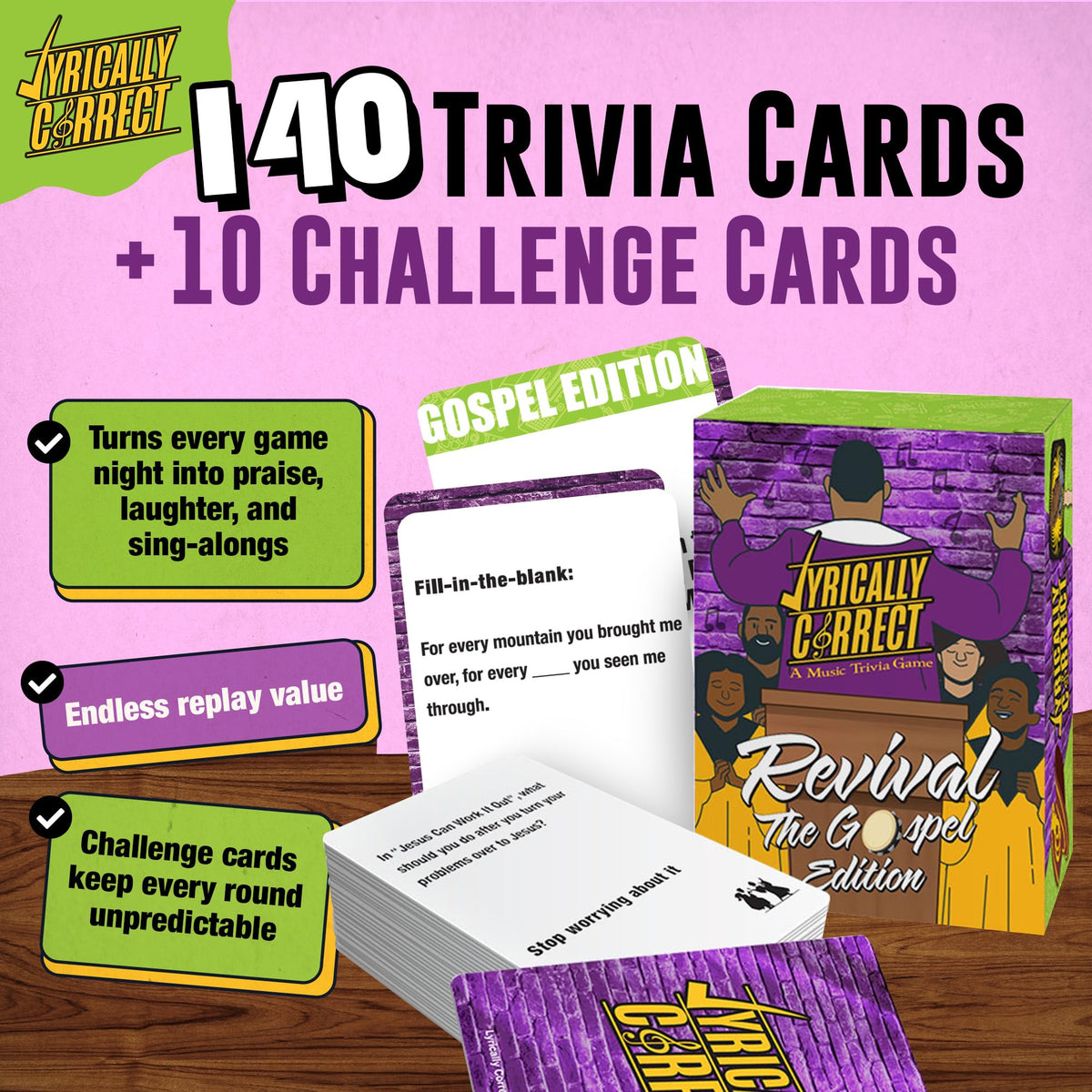 Lyrically Correct '90s & 2000s Pop Edition – Music Trivia Family Card Game