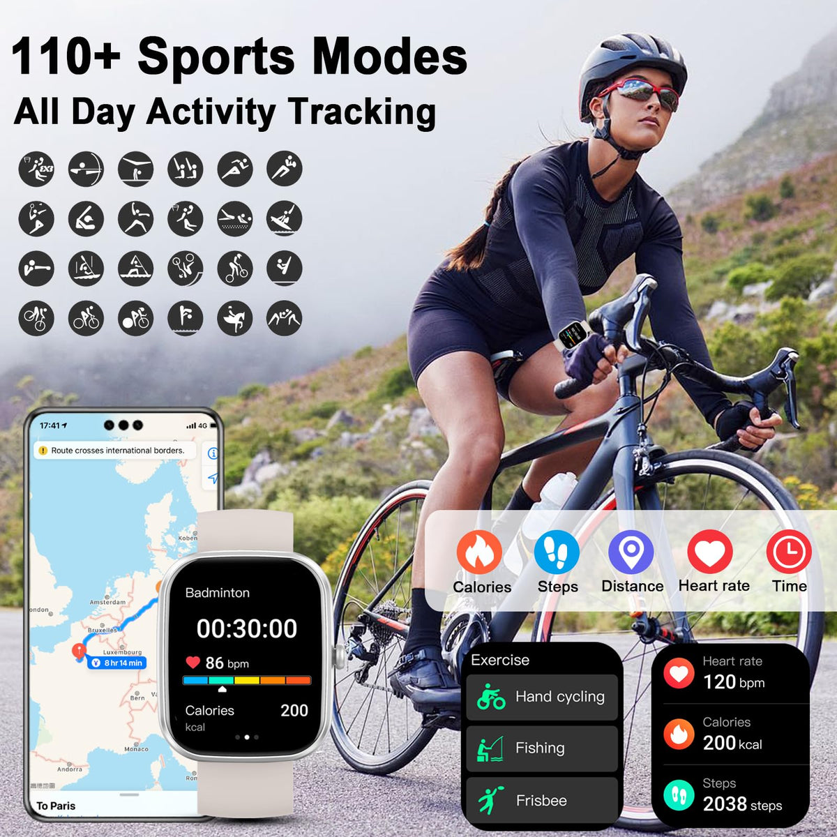 Motast Smart Watch, Fitness Tracker 1.69'' HD for Men Women,