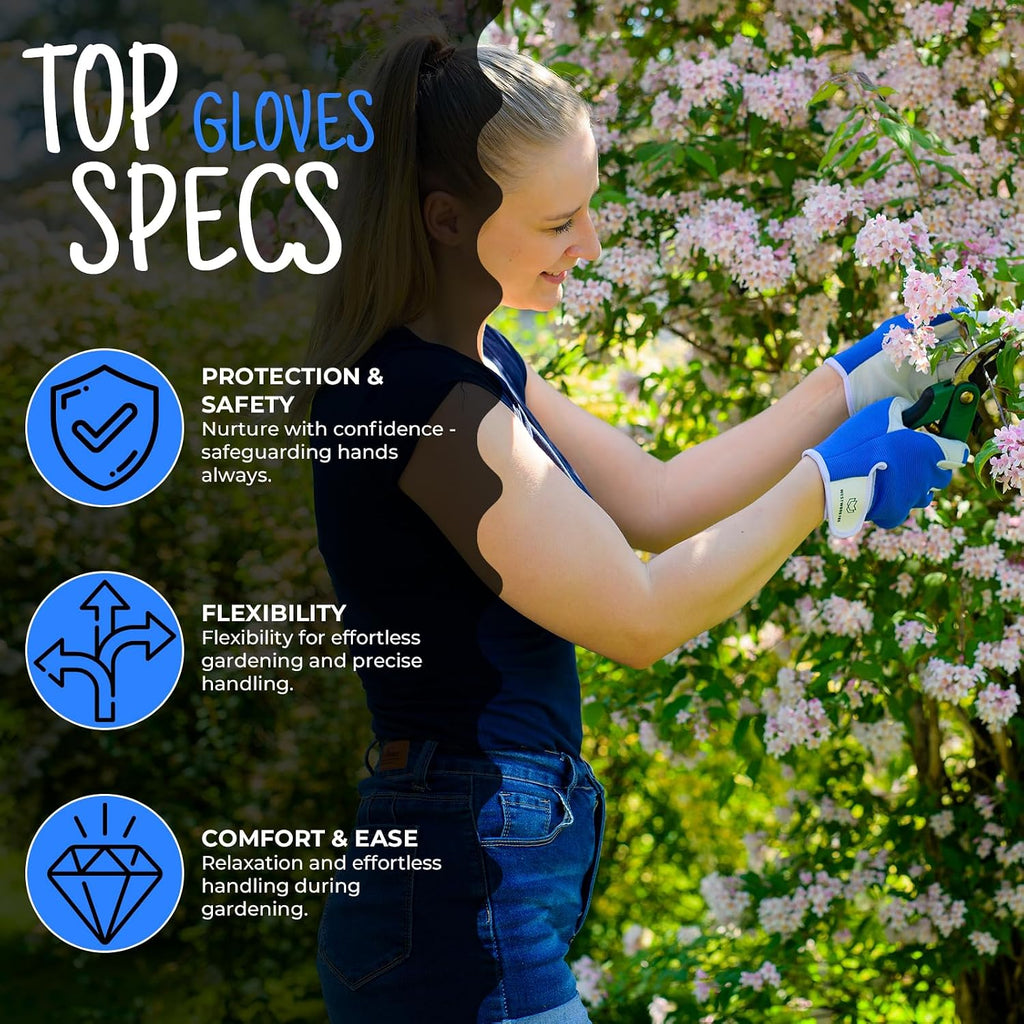 WESTWOOD FOX Ladies/Mens Leather Gardening Gloves Thorn Proof Rigger Garden work gloves, Safety Working Gloves, Premium Quality (Babypink, M)