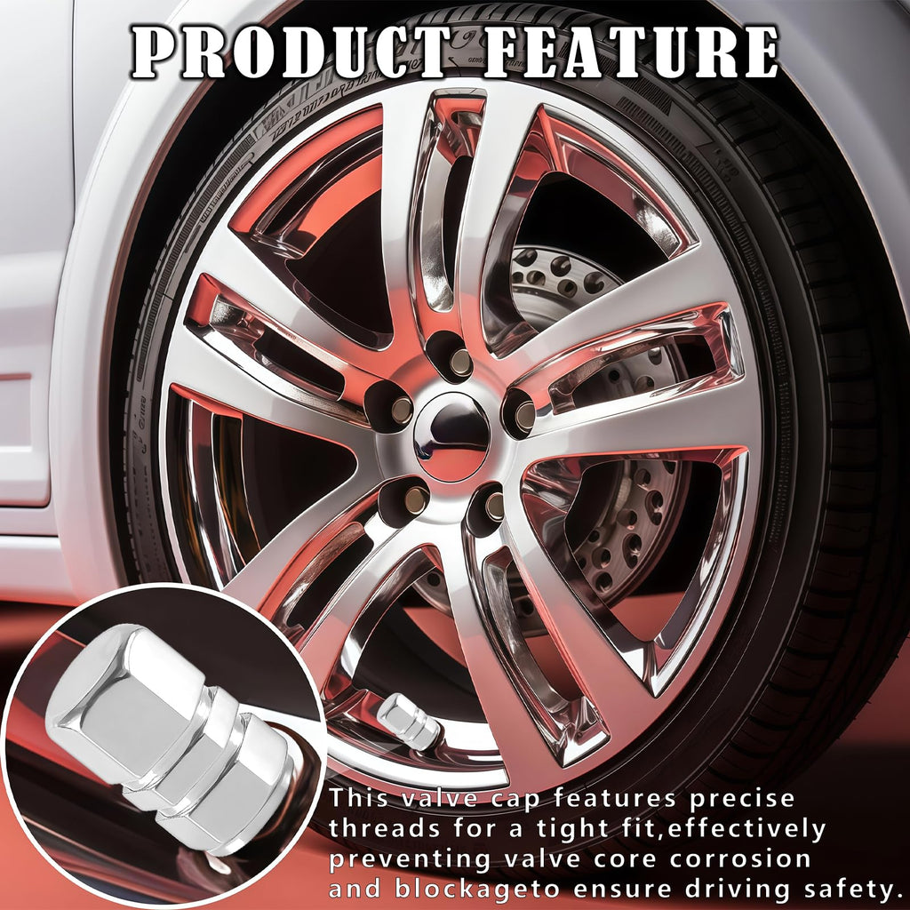 Aluminum Tire Valve Caps,8 Pcs Dustproof Stem Covers