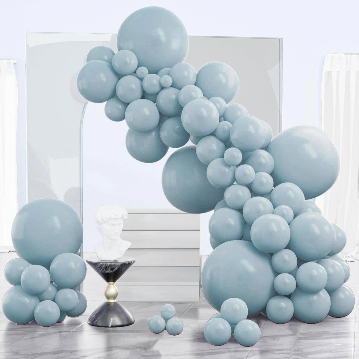 PartyWoo Dark Purple Balloons 120pcs Royal Purple Color Different Sizes