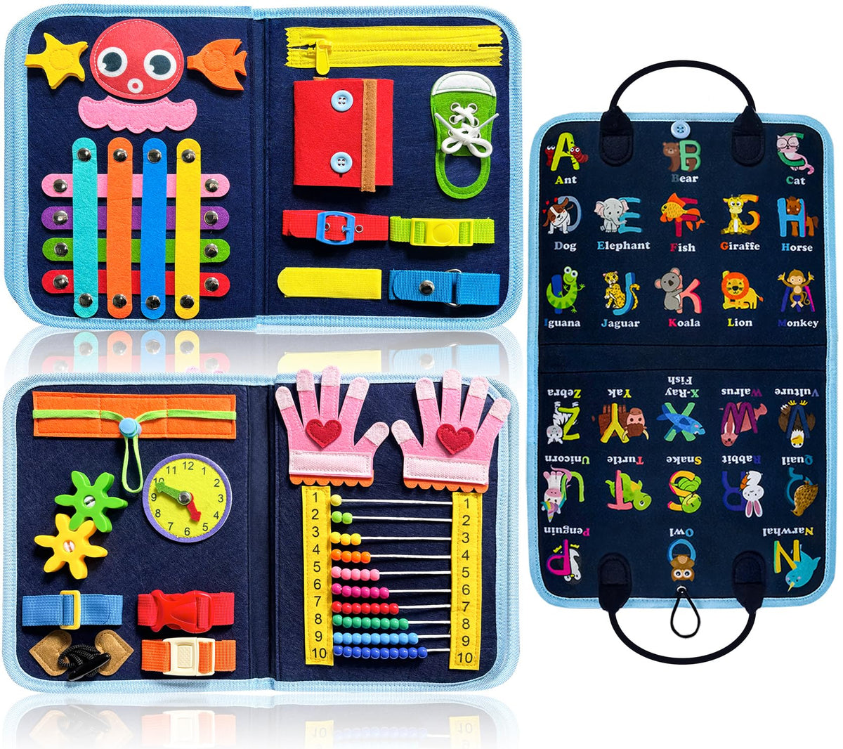 Gojmzo Busy Board Montessori Toys for Toddler Boy Girl Gifts Busy Book