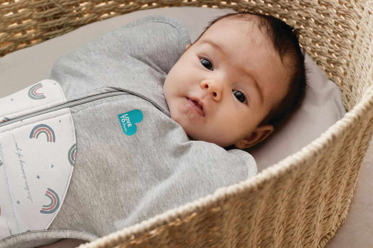 Love To Dream Swaddle Up, S 3.5-6kg, White Dreamer, 2.5 Tog
