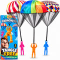 NUTTY TOYS Parachute Toys for Kids - Tangle Free Outdoor Flying Parachute Men, Top Indoor & Outside, 3 4 5 6 7 8 9 10 11 12 Year Old, Best Christmas Stocking Stuffers Idea 2026 Unique Boy & Girl Gifts