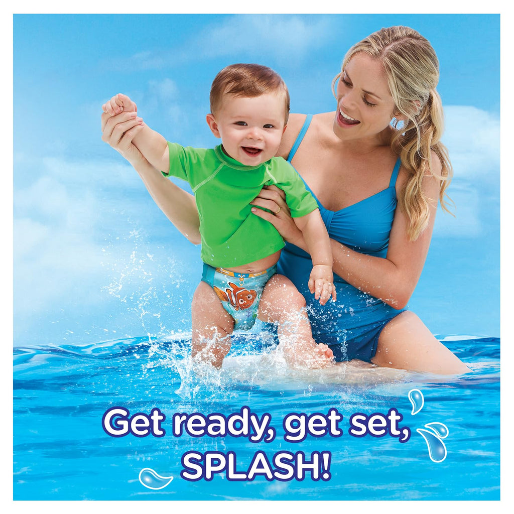 Huggies Little Swimmers, Swim Nappies - Size 3-4, 36 Baby Swim Pants - Leak Guards and Stretchy Waistband Protect Without Swelling - Tear Sides for Easy Removal