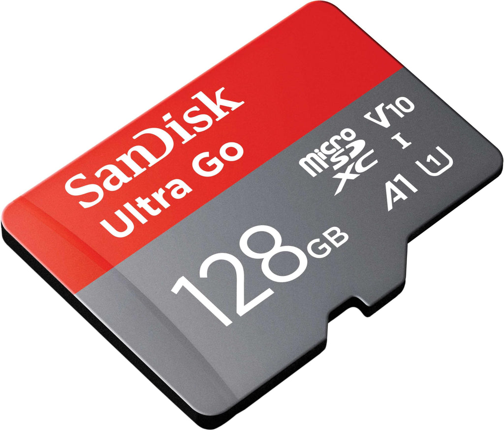 SanDisk 128GB Ultra microSDXC card + SD adapter, Memory card Full HD, up to 140 MB/s, For smartphones and Tablets, with A1 App Performance, UHS-I, Class 10, U1