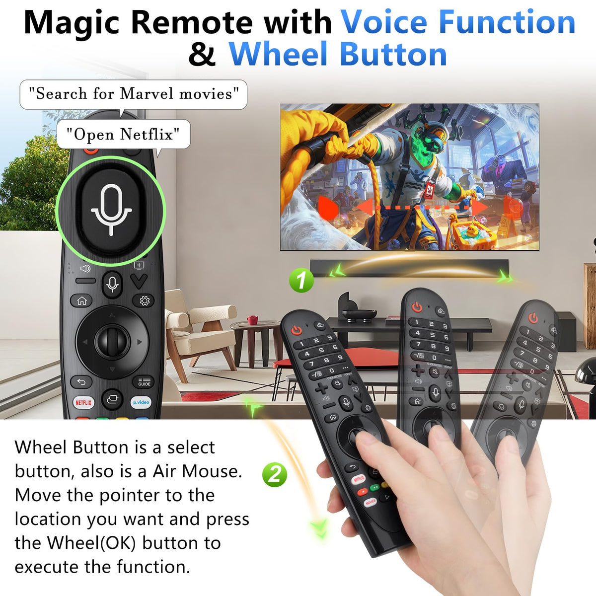 Universal Replacement for LG Smart TV Remote