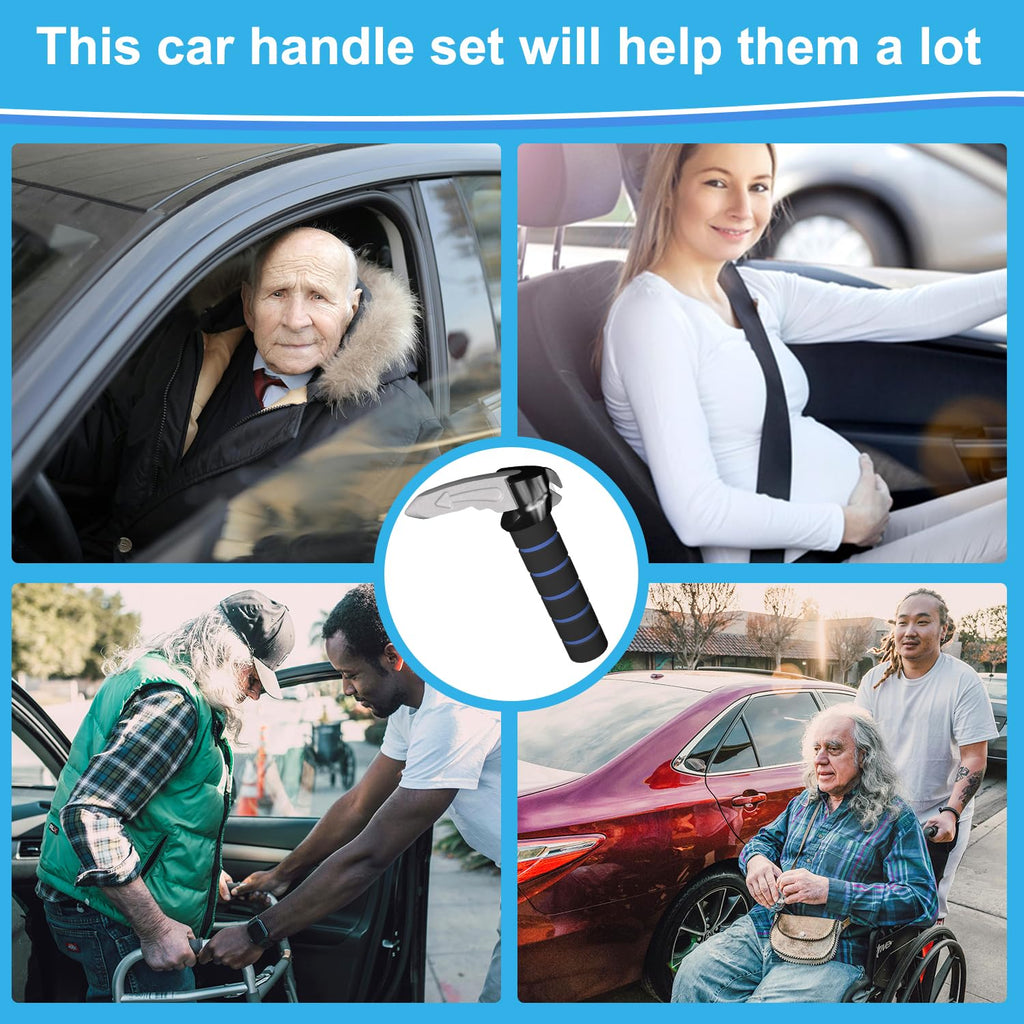 3 in 1 Car Door Handle for Disabled Elderly,Car Handle Mobility Aid,Car Handle Assist Support Multifunction,Latch Handle for Seniors and Handicap (1 Pack-Red)