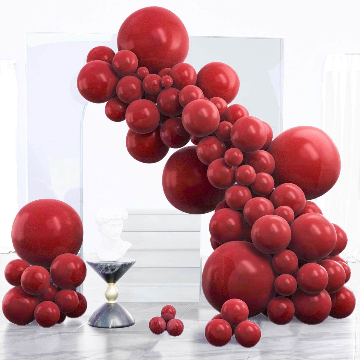 PartyWoo Dark Purple Balloons 120pcs Royal Purple Color Different Sizes