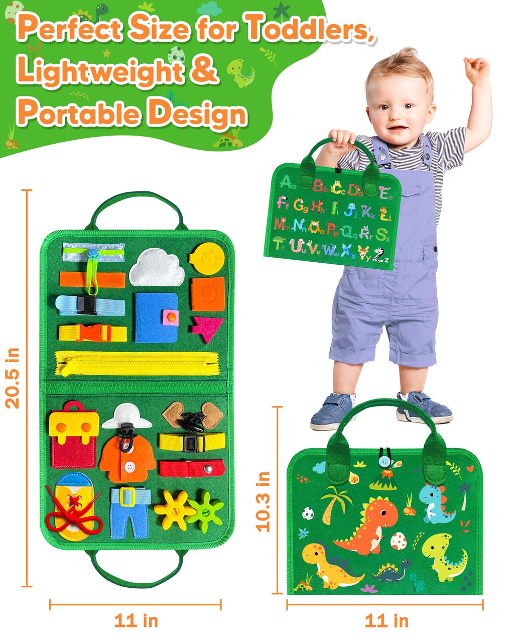 Gojmzo Busy Board Montessori Toys for Toddler Boy Girl Gifts Busy Book