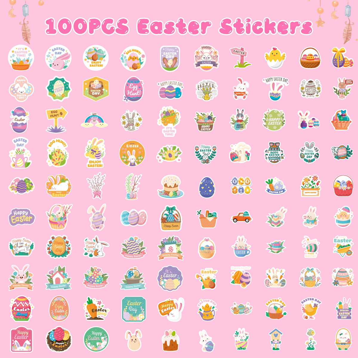 Stickers for Kids - 100 PCS Cute Animal Stickers | Water Bottle Scrapbook Stickers for Toddlers - Stocking Stuffers Party Supplies Favors Teacher Prizes Rewards Gifts for Teens Classroom