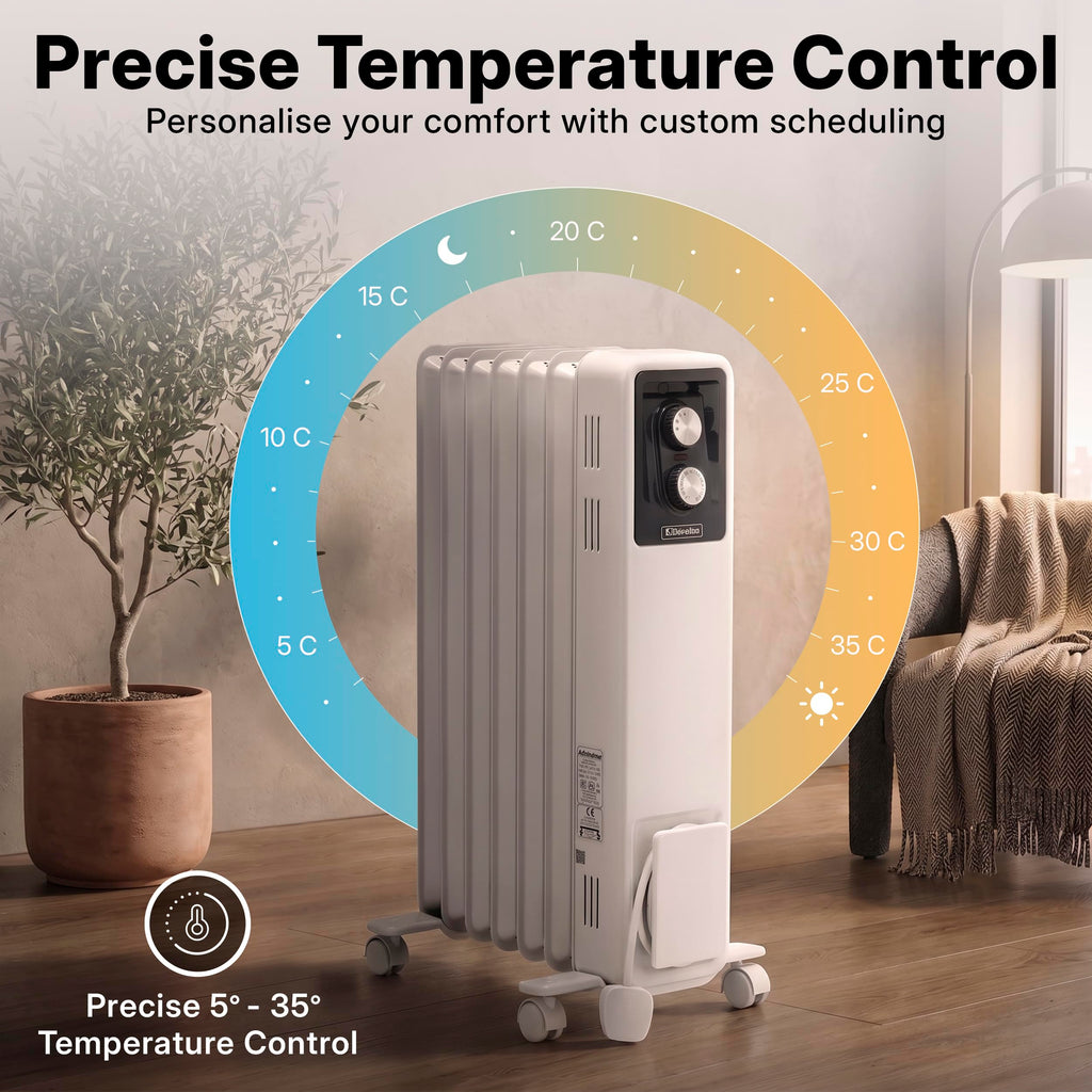 Dimplex ECR20TIE Oil Free Portable Radiator, 2kW Electric Heater, Timer