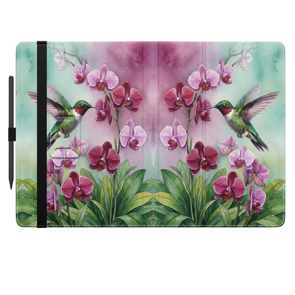 TiMOVO Universal Case for 10.1 Inch Android Tablet, Flowers on Purple