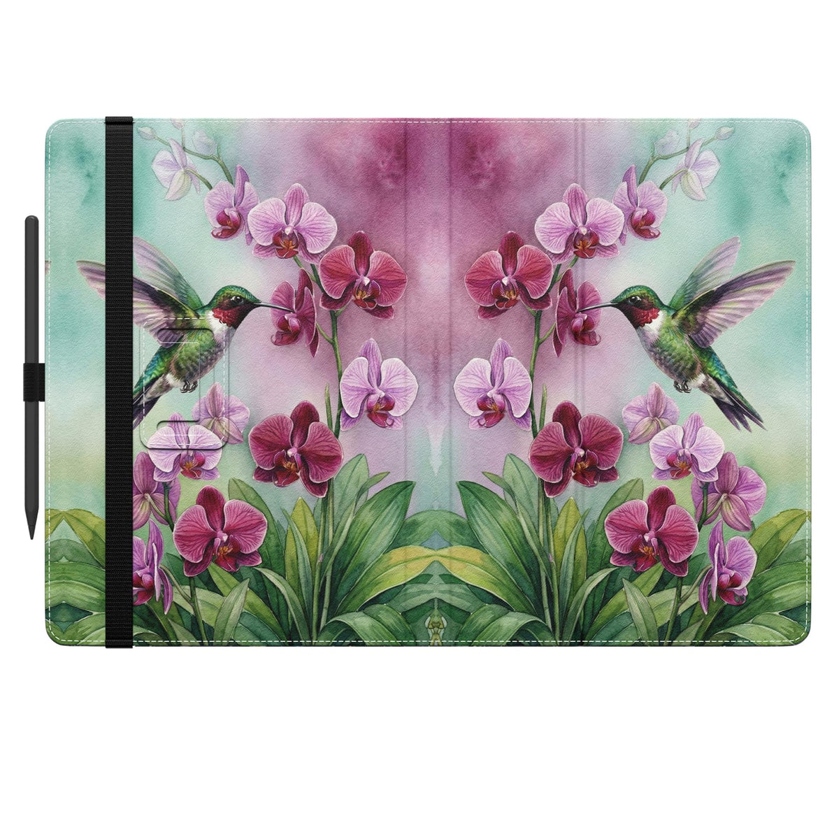 TiMOVO Universal Case for 10.1 Inch Android Tablet, Flowers on Purple