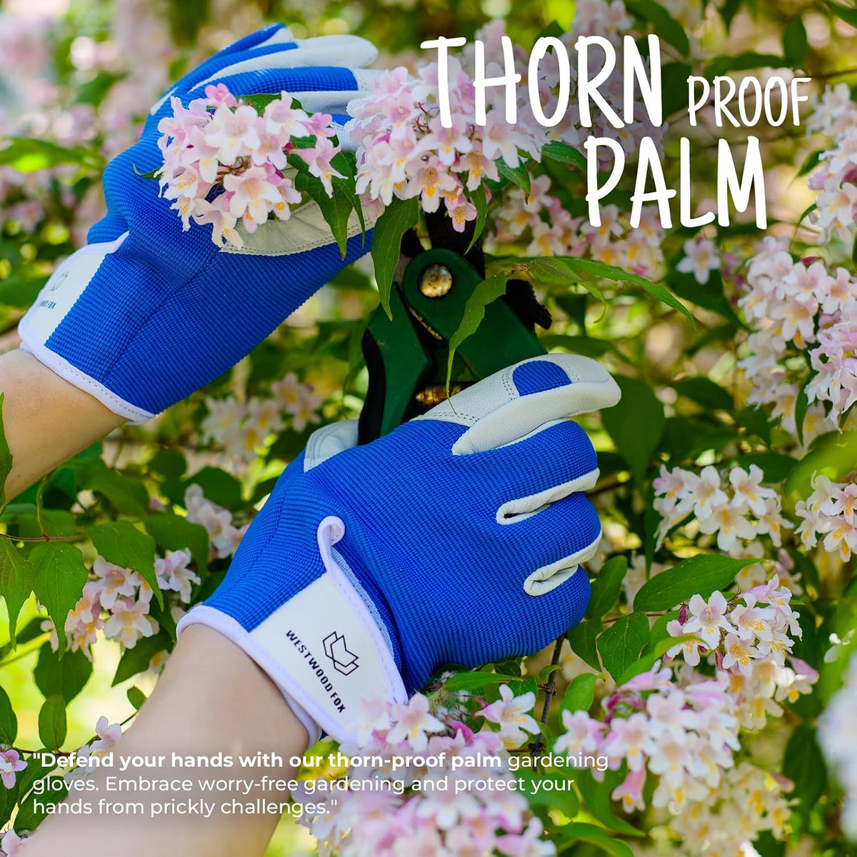 WESTWOOD FOX Ladies/Mens Leather Gardening Gloves Thorn Proof Rigger Garden work gloves, Safety Working Gloves, Premium Quality (Babypink, M)