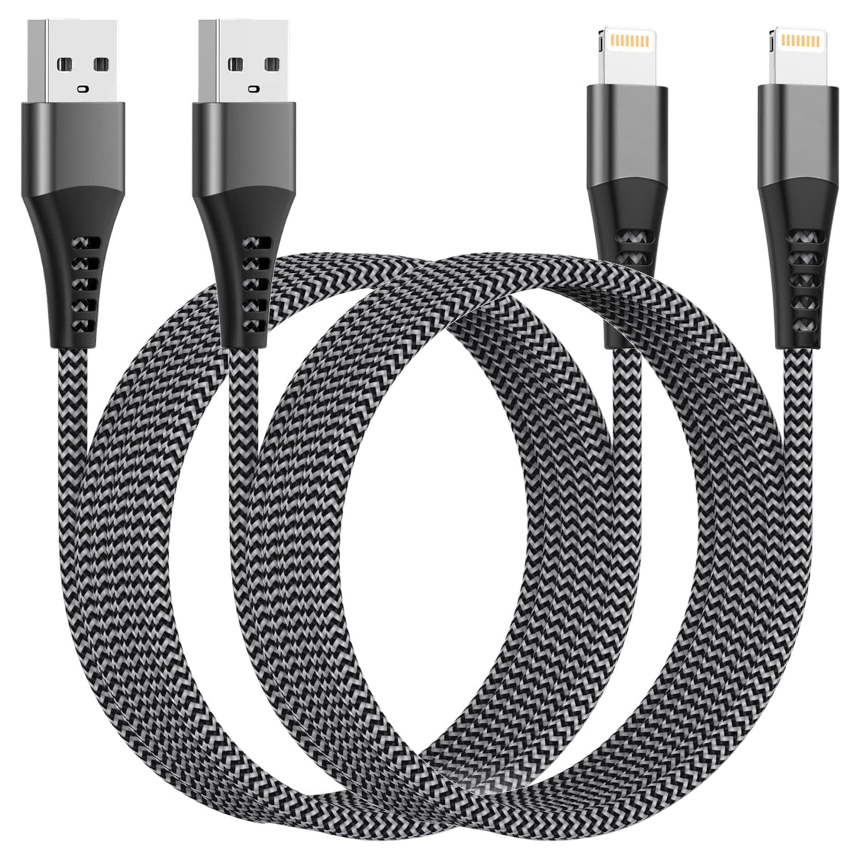iPhone Charger Cable 1M 2Pack[Apple MFi Certified], USB to Lightning Cable 1M Nylon iPhone Cables for Apple iPhone 14 13 12 Pro Max XR XS 8 7 6 5 SE iPad