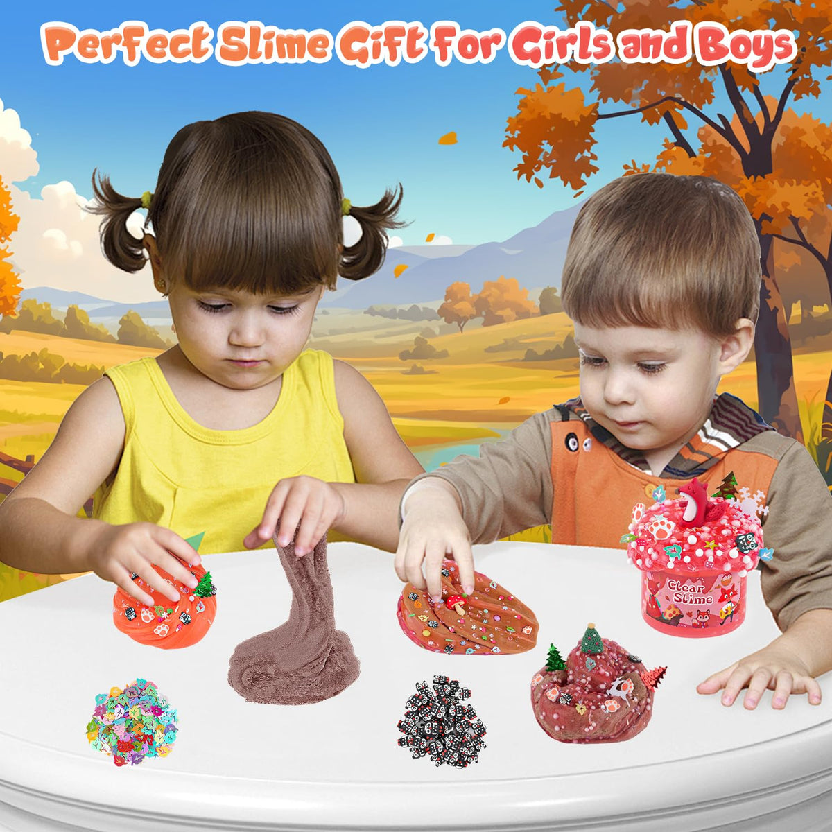 6-Pack Pink Slime Kit for Girls, Cloud Butter Squishy Birthday Gift Set