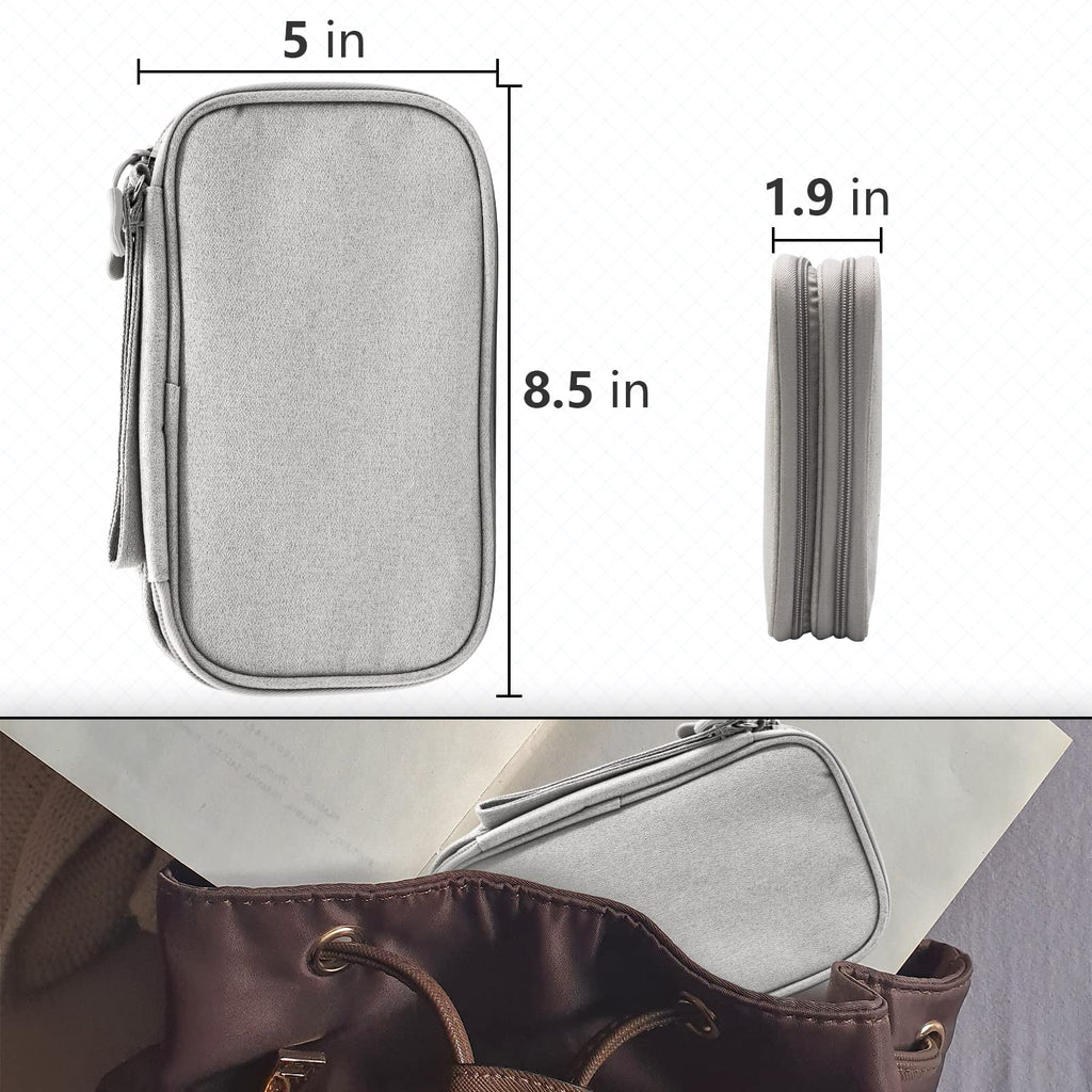 Teskyer Travel Cable Organiser Bag, Travel Essential, Black