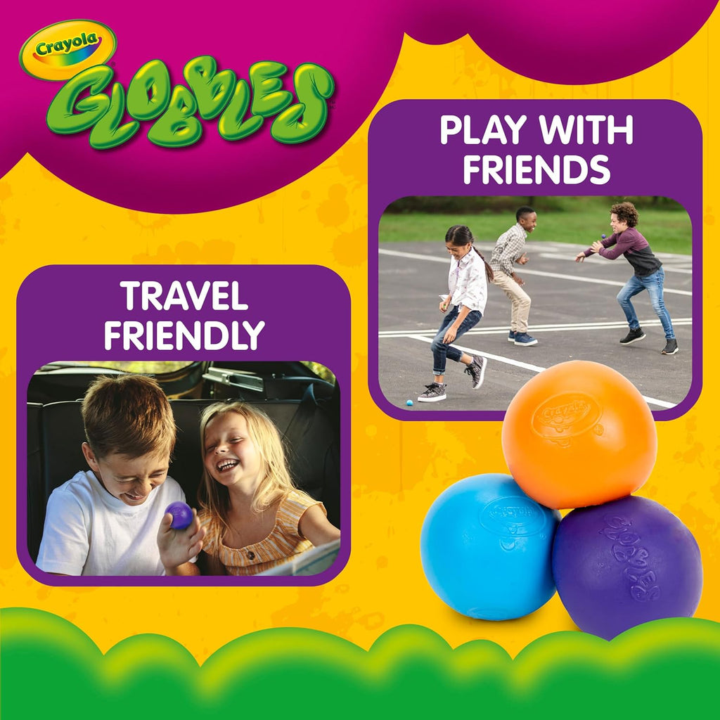 Crayola Globbles Fidget Toy, 6ct, Sticky Stress Ball, Kid Stocking Stuffers