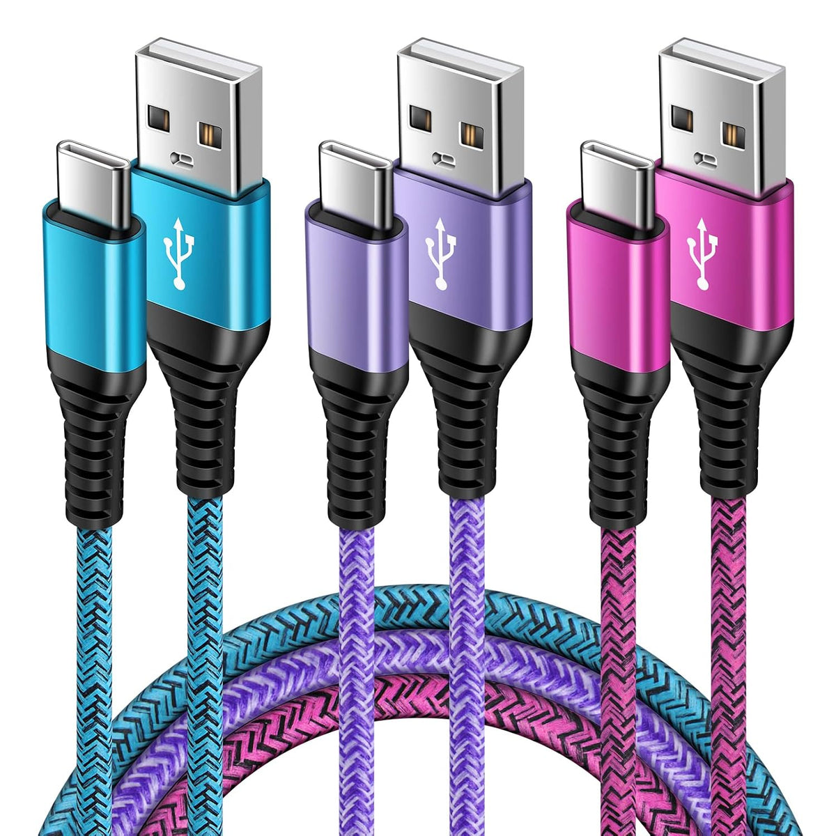 USB C Fast Charger Cable, [3Pack 3FT] Type C Samsung Charger Cable USB C