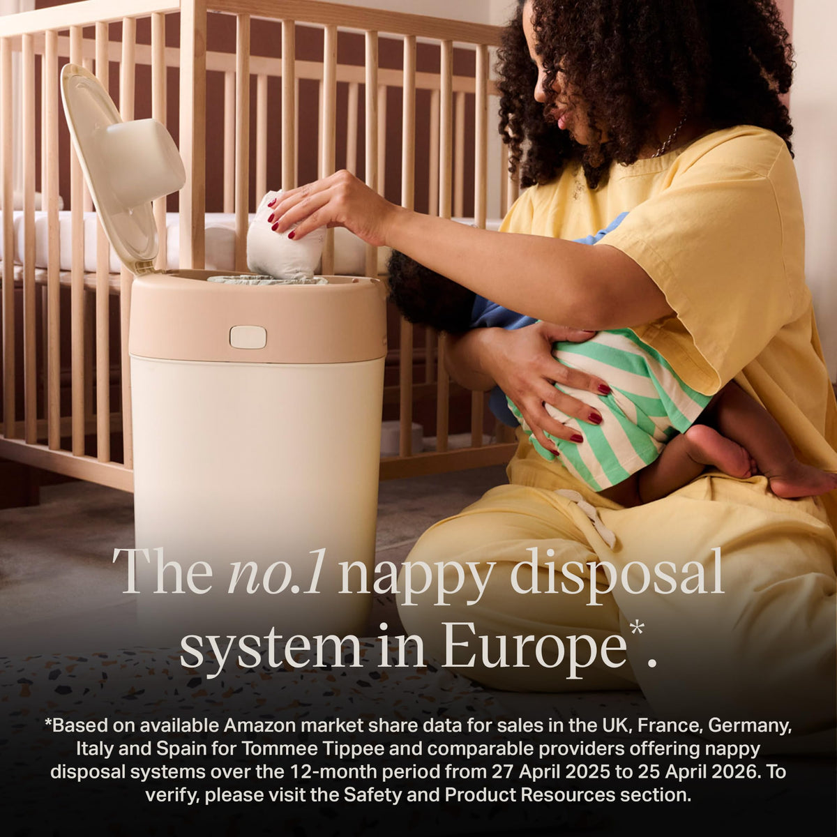 Tommee Tippee Twist & Click Nappy Bin Odour & Germ Protection