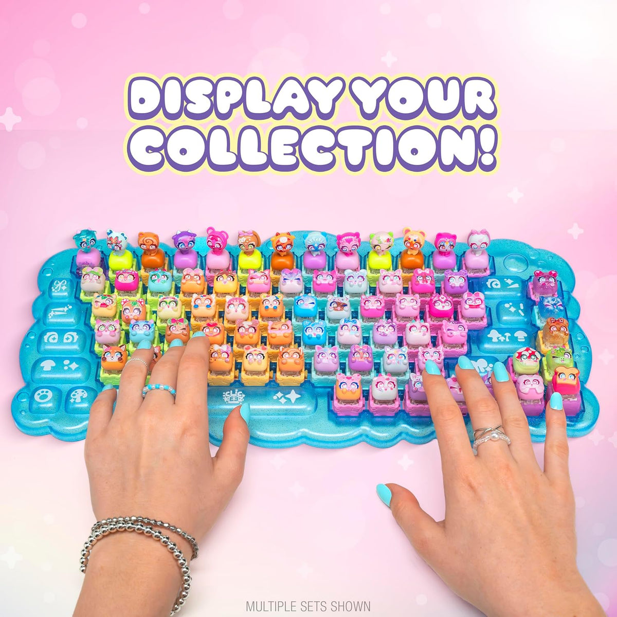 Clickeez Series 3 12-Pack | 12 Collectible Character Keyboard Keys Click and Clack | Create 2 Keychains | Ages 6+