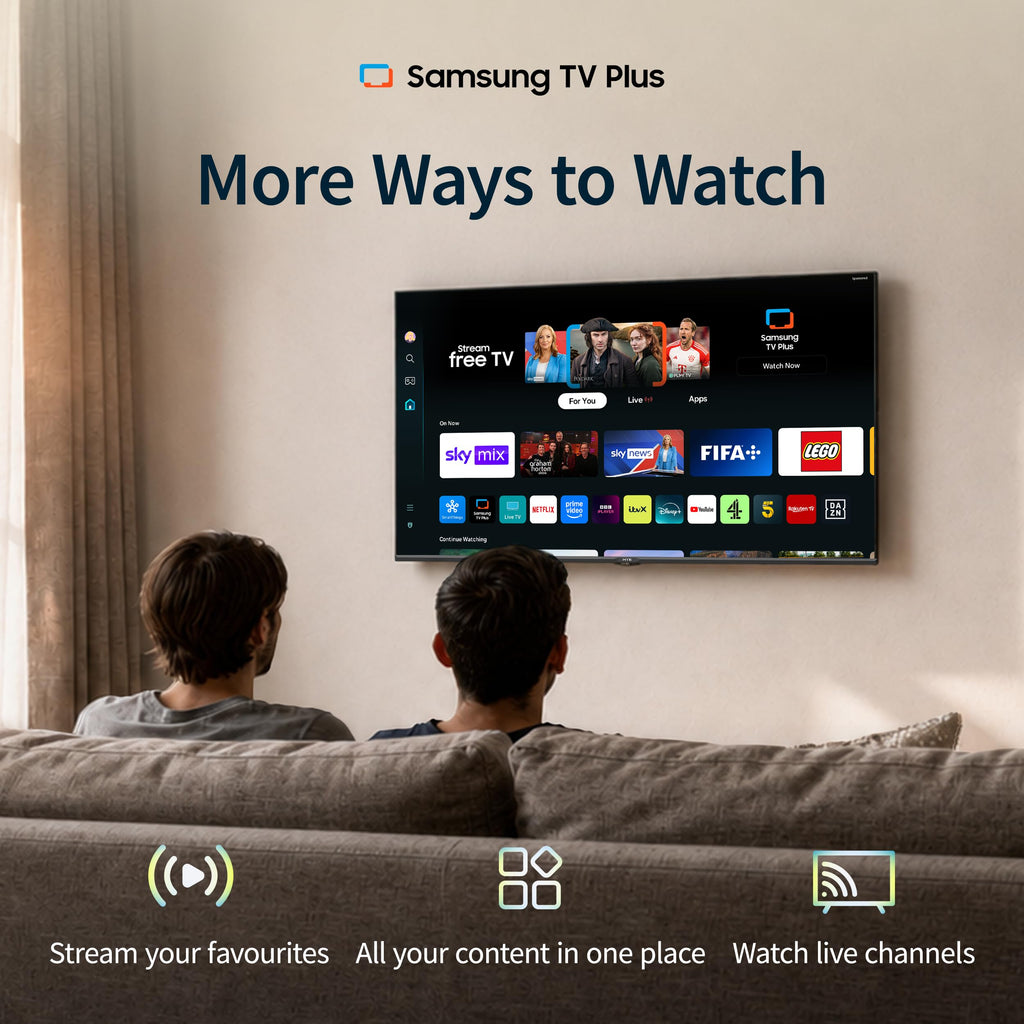 HYE 43" LED Smart TV - 4K Ultra HD, Samsung Tizen OS & Gaming Hub, Black