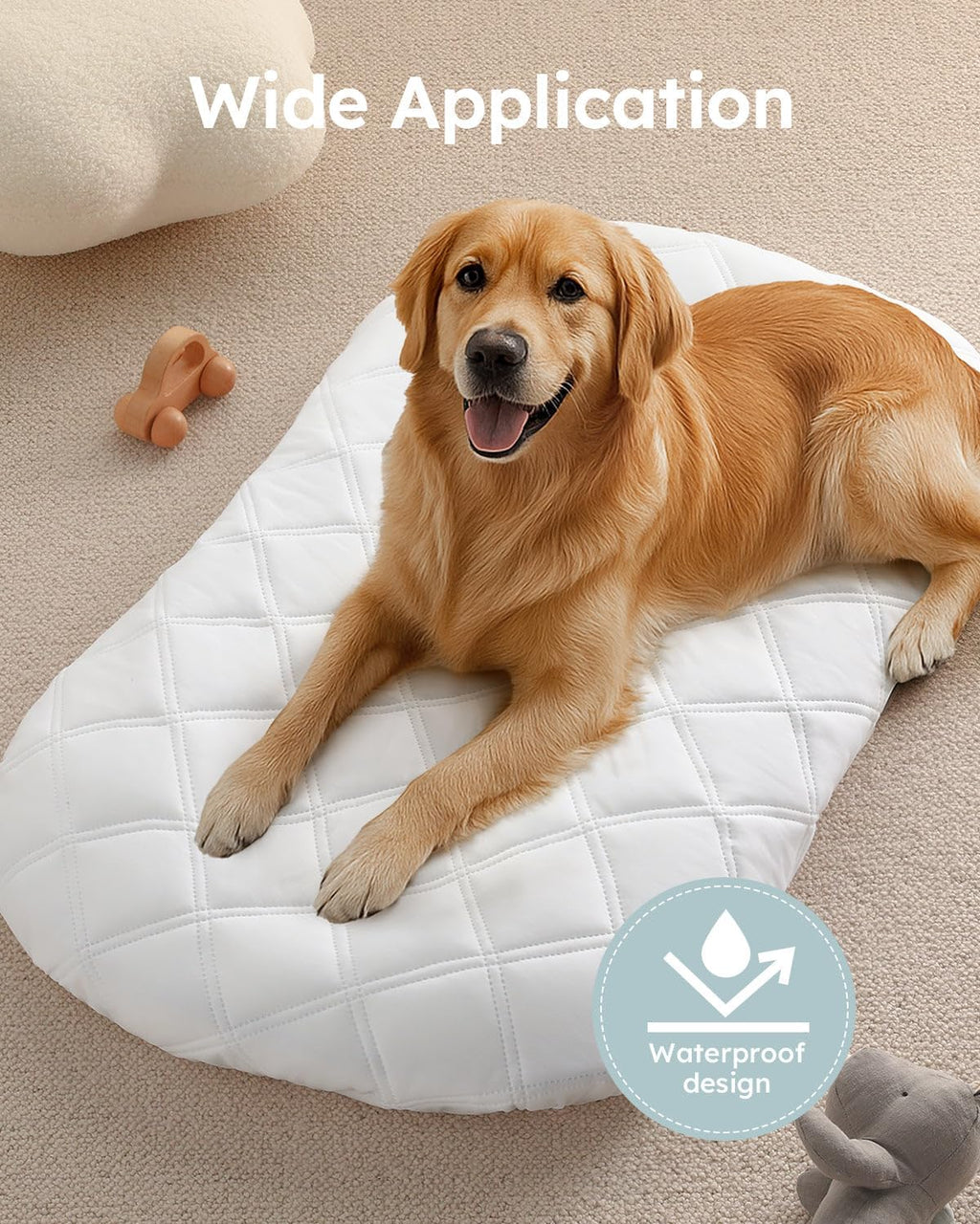 Yoofoss Waterproof Cot Bed Mattress Protector 120 x 60 cm Breathable Toddler Bed Mattress Protector Comfortable Noiseless White