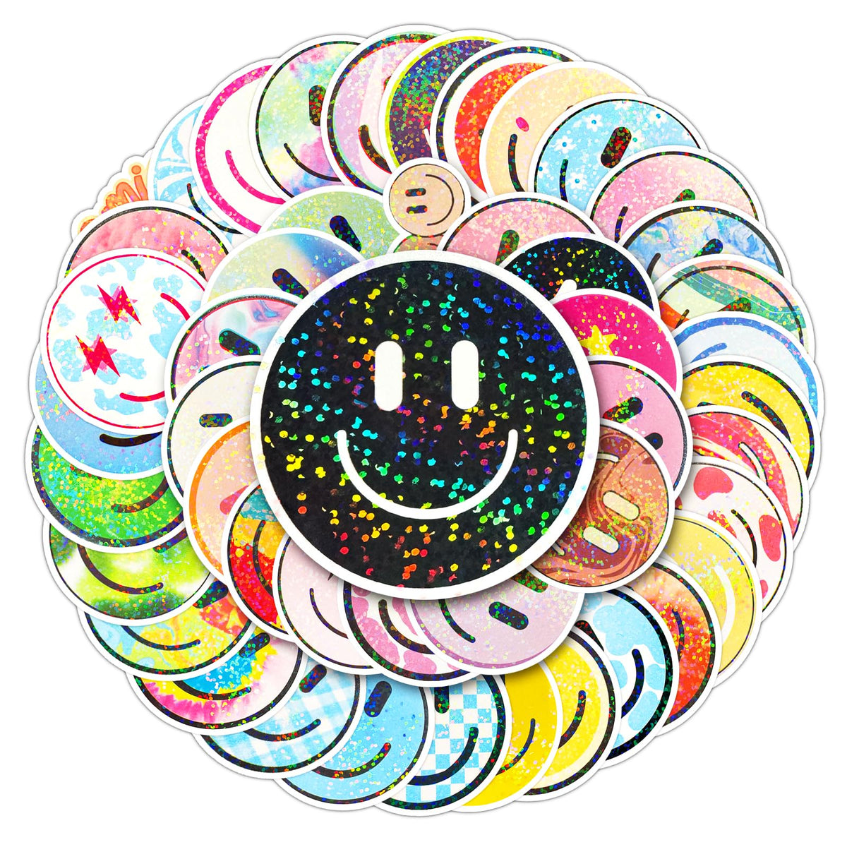 100PCS Smile Neon Stickers