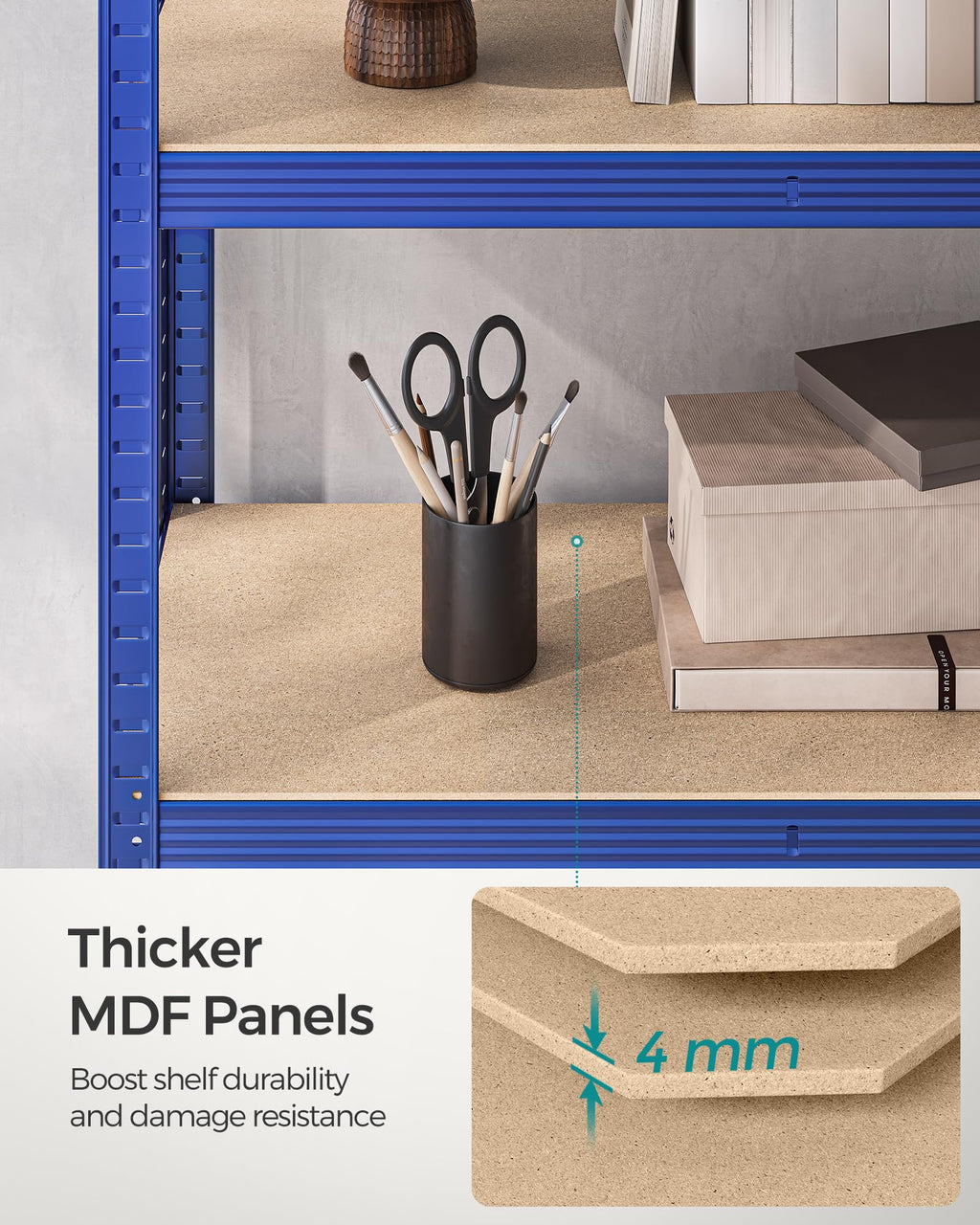 SONGMICS 5-Tier Heavy-Duty Shelving Units, Set of 2, Boltless Assembly