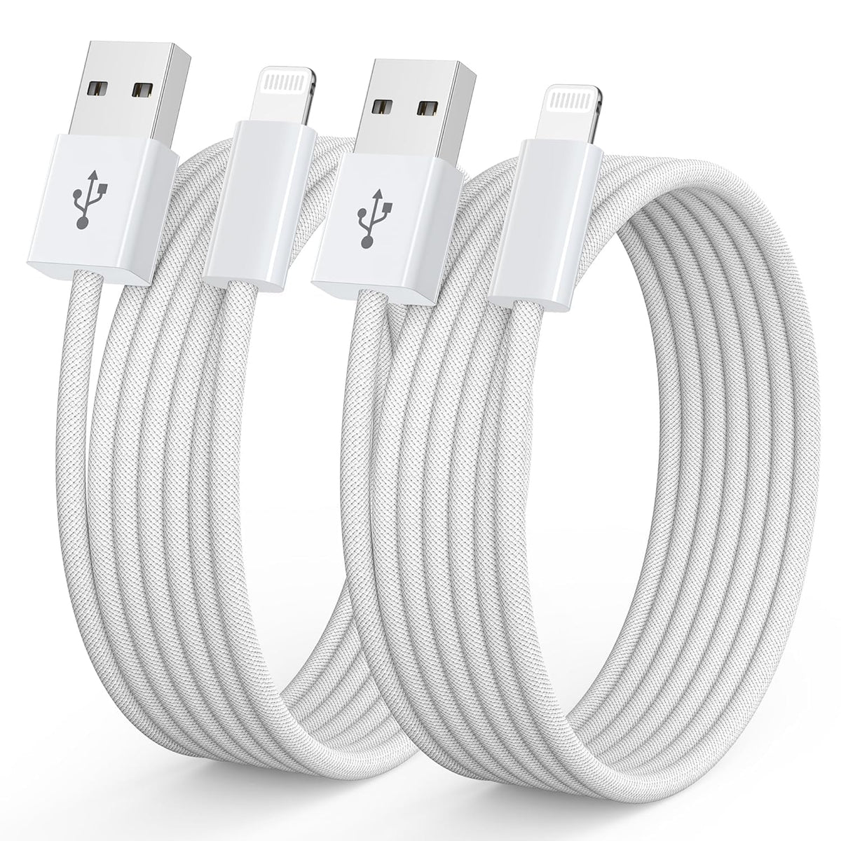 NIBIKIA iPhone Charger Cable 2Pack 2M [Apple MFi] USB to Lightning Cable